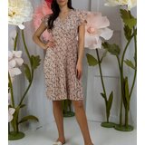 Gemre Pink pleated floral dress Viminale | Shoptok.si