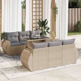 vidaXL 7-dijelni set vrtnih sofa od poliratana s jastucima bež | shoptok.hr