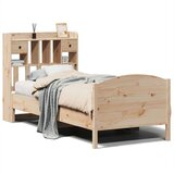 vidaXL Krevet s regalom za knjige bez madraca 75x190 cm borovina | shoptok.hr
