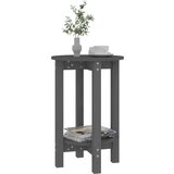 vidaXL Klubska mizica siva Ø 40x60 cm trdna borovina | Shoptok.si