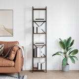 vidaXL Knjižna omara Dimljeni hrast 40 x 30 x 188 cm Konstruiran les | Shoptok.si