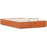  Otomanski krevet Vosak Smeđa 150 x 200 cm Masivna borovina | shoptok.hr