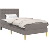  Okvir kreveta s madracem Sivo-smeđa 90 x 200 cm tkanina | shoptok.hr