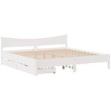  Okvir za krevet s ladice bijeli 180x200 cm od borovine | shoptok.hr