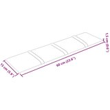  Zidna uzglavlja 12 pcs Smeđa 60 x 15 cm Baršun | shoptok.hr