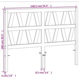 Uzglavlje voštano smeđe 135 cm od masivne borovine | shoptok.hr