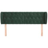  Uzglavlje s ušima tamnozeleno 163x23x78/88 cm baršunasto | shoptok.hr