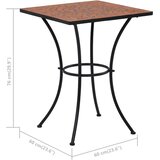 Bistro stolić s mozaikom boja cigle 60 cm keramički | shoptok.hr