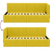  Kutni okvir kreveta s uzglavljem Žuta 90 cm x 190 cm Baršun | shoptok.hr