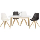 Livetastic Jedilna miza , masivno hrast bela, barve hrasta | Shoptok.si