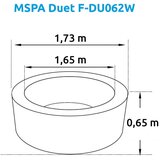 MSpa Masažni bazen tvrde konstrukcije za 6 osoba ø 173 cm dubina 65 cm Duet F-DU062W – | shoptok.hr
