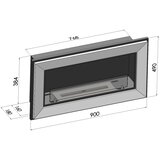  InFire - Ugrađeni BIO kamin 49x90 cm 3kW crna | Eponuda.com