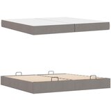  Okvir kreveta s madracem s madracem 2 pcs Sivo-smeđa tkanina | shoptok.hr