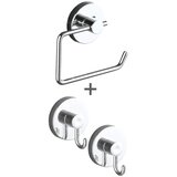 Wenko Sivi samoljepljiv set pribora za kupaonicu Milazzo – | shoptok.hr