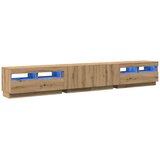 TV ormarić LED boja hrasta 260x35x40 cm konstruirano drvo | shoptok.hr