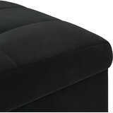  Otoman za pohranu s jastukom Crna 40 x 40 x 45 cm Baršun | Eponuda.com