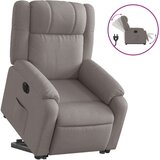  Električni naslanjač s funkcijo vstajanja taupe blago, (20926883) | Shoptok.si