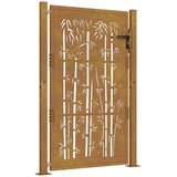  Vrtna vrata 100x125 cm Corten čelik dizajn od bambusa | shoptok.hr