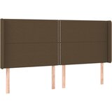 vidaXL Vzglavje z ušesi temno rjavo 203x16x118/128 cm blago, (20737216) Cene