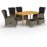  7-dijelni vrtni blagovaonski set smeđi | shoptok.hr