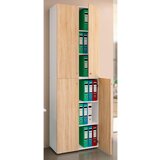 MID.YOU Arhivska Omara Lona Xxl, Bela, Barva Hrasta | Shoptok.si