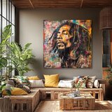  Slika BOB MARLEY - Reggae artist | 100 % izvirni akril poslikan | Shoptok.si