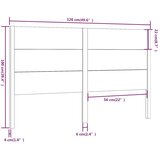 Uzglavlje crno 126 x 4 x 100 cm od masivne borovine | shoptok.hr