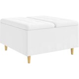  Stolica s dugmadi Bijelo 80 x 80 x 45 cm Umjetna koža | shoptok.hr