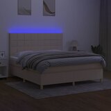  box spring s madracem LED krem 160x200 cm od tkanine | shoptok.hr