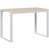 Maison Chic Računalniška miza - pisarniška miza bela in hrast 110x60x73 cm iverna plošča, (21785343) Cene