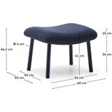 Kave Home Tamno plavi tabure Inari – | shoptok.hr