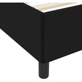 vidaXL Postelja z vzmetnico Črna 120 x 200 cm Tkanina, inženirska les | Shoptok.si