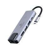 Gembird A-CM-COMBO5-04 USB Type-C 5-in-1 multi-port adapter (Hub + HDMI + PD + LAN) | shoptok.hr