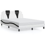  Okvir kreveta Viana bez madraca bijelo-crni 140x190 cm umjetna koža | shoptok.hr