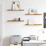  Polica na zidu Zidne 4 pcs Bež 60 x 9 x 3 cm Konstruirano drvo | shoptok.hr