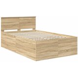  Krevetna konstrukcija s uzglavljem Sonoma hrast 120 x 200 cm | Eponuda.ba