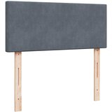 Box spring krevet s madracem tamnosivi 120 x 200 cm baršunasti | shoptok.hr
