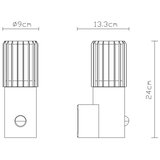Globo 32160S - Spoljno zidno svetlo sa senzorom MERVIN 1xE27/15W/230V IP54 | Eponuda.com