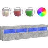 vidaXL Zidni TV ormarići LED 2 kom boja betona 80x30x40 cm | shoptok.hr