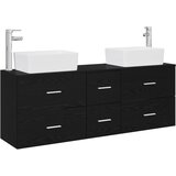  Set ormarića za kupaonicu 3 kom. Crna 53 x 34,5 x 63 cm | shoptok.hr