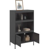  Visoka komoda crna 68 x 39 x 113 cm čelična | shoptok.hr