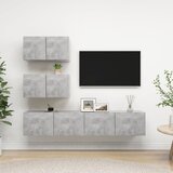 vidaXL 4-dijelni set tv ormarića siva boja betona od iverice Cijene