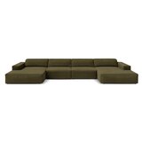 Micadoni Kaki zelena baršunasti kutna garnitura (u obliku slova "U") Jodie – | shoptok.hr