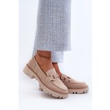 S. BARSKI Women's Beige Suede Moccasins with Ornament D&A | Shoptok.si