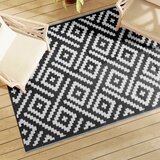 vidaXL Zunanja preproga bela in črna 140x200 cm PP Cene