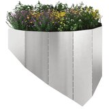  Ograda oko Travnjaka 100 x 45 cm Čelik Srebrna - Nehrđajući čelik 1 | shoptok.hr