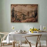  Slika - Mediterranean landscape - old tapestry with a hill and a lake 90x60 U prirodnom drvenom okviru | shoptok.hr