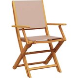  3-dijelni bistro set od tkanine i masivnog drva smeđesivi | shoptok.hr