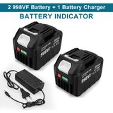 Gisam 18V Litij-ionska baterija, visoka kapaciteta 22500mAh ali 15000mAh, združljiva z Makita električnimi orodji, 2x998VF-1xPolnilec, (5000161548) | Shoptok.si