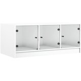  Stolić za kavu sa staklenim vratima bijeli 102 x 50 x 42 cm | Eponuda.com